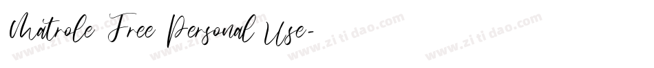 Matrole Free Personal Use字体转换